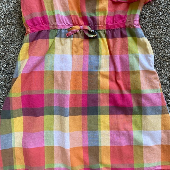 Girls Plaid One Shoulder Dress Gymboree Size 7 - Picture 2 of 4
